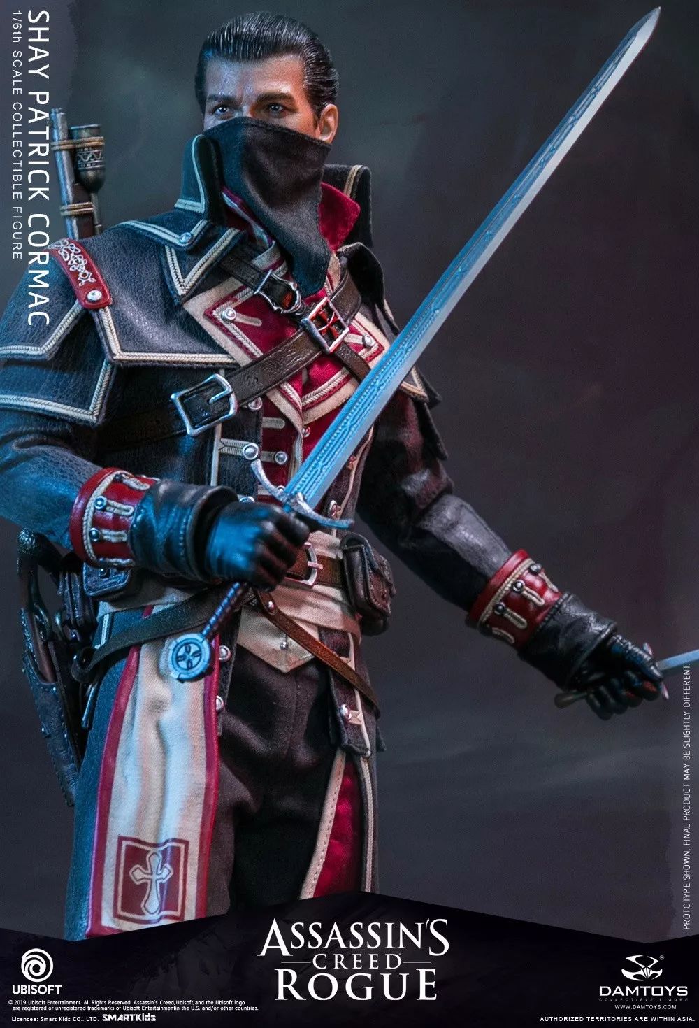 新品预定 damtoys 1/6 《刺客信条-叛变》- shay patrick cormac/谢伊