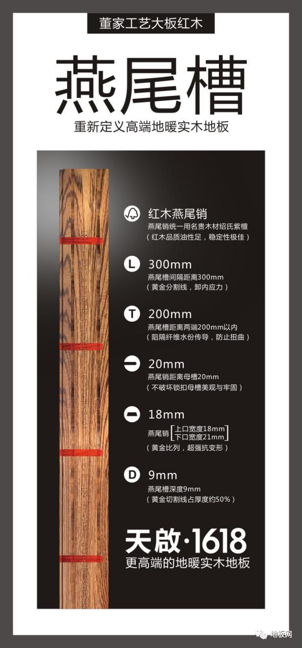 董家工艺大板红木燕尾槽重新定义高端地暖实木地板
