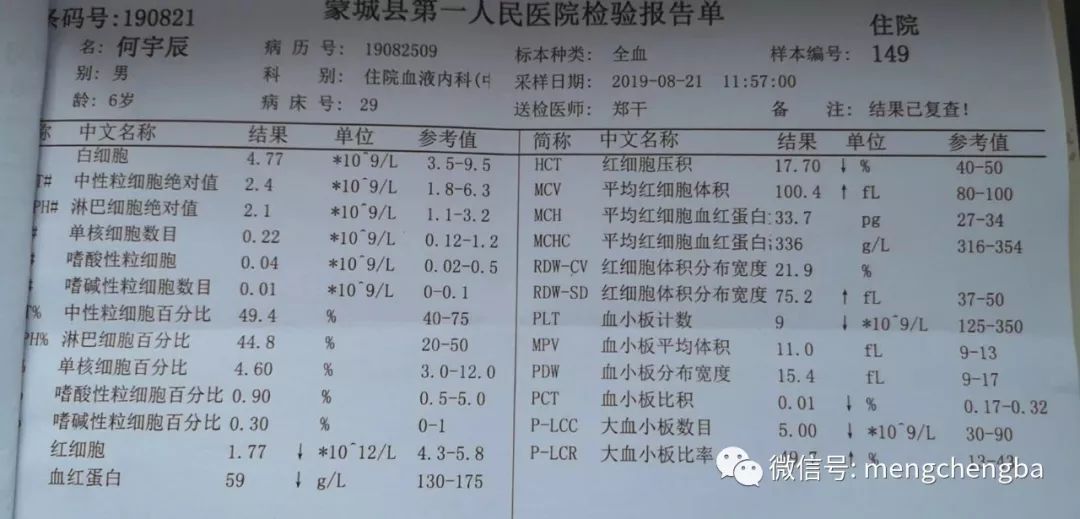 孩子爷爷的求助6岁孩童重度再生障碍性贫血无钱医治