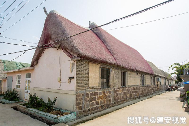 山东省荣成市小西村,300多年的海边民居,大叶海苔建房,家家户户的
