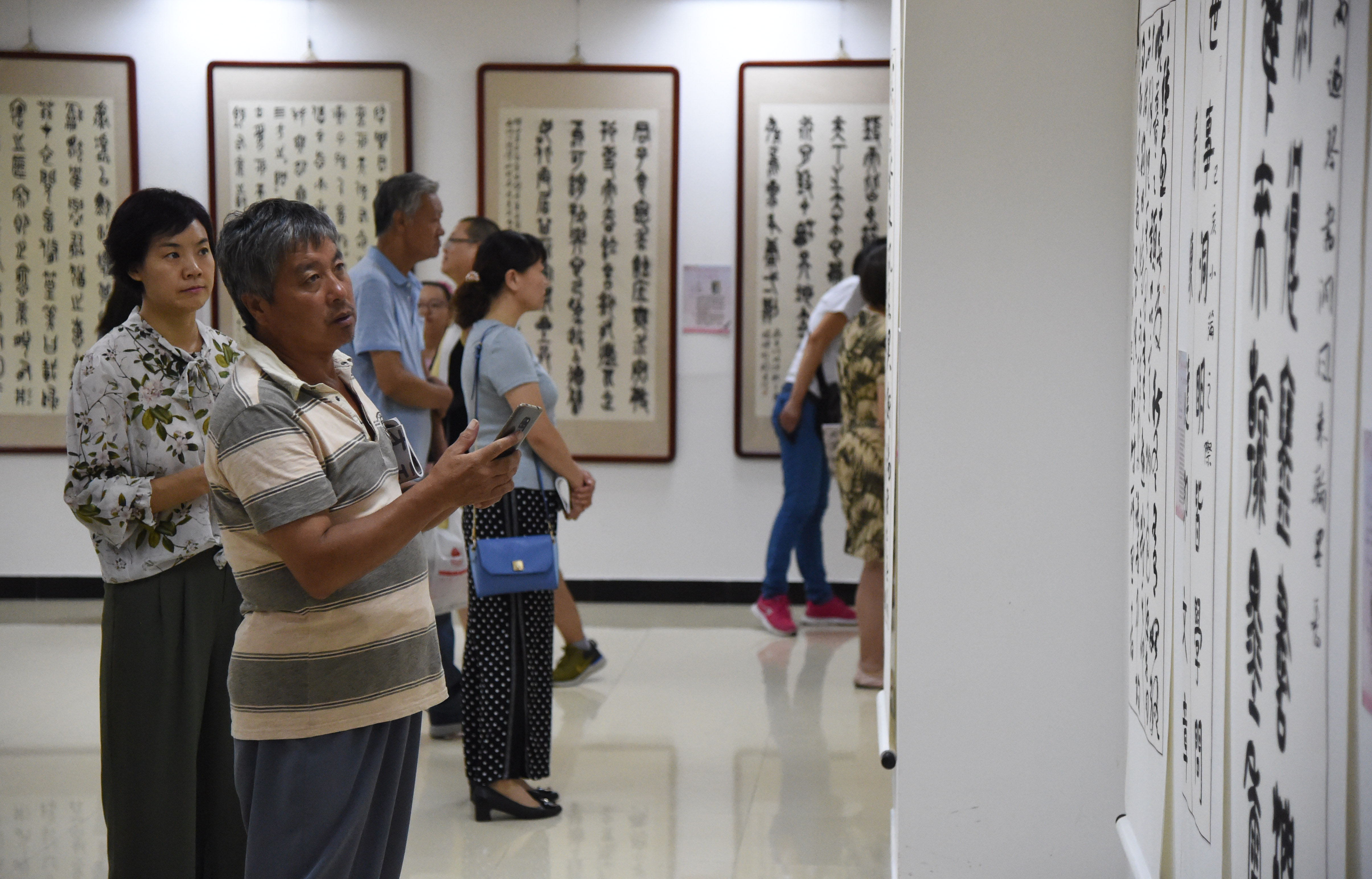 当日,北京平谷区第二届乡贤书法作品展在平谷区博物馆开幕.