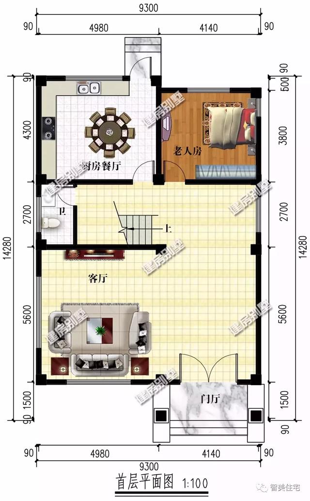 小面宽的三层农村别墅,30万建好房,乡村生活倍儿舒爽