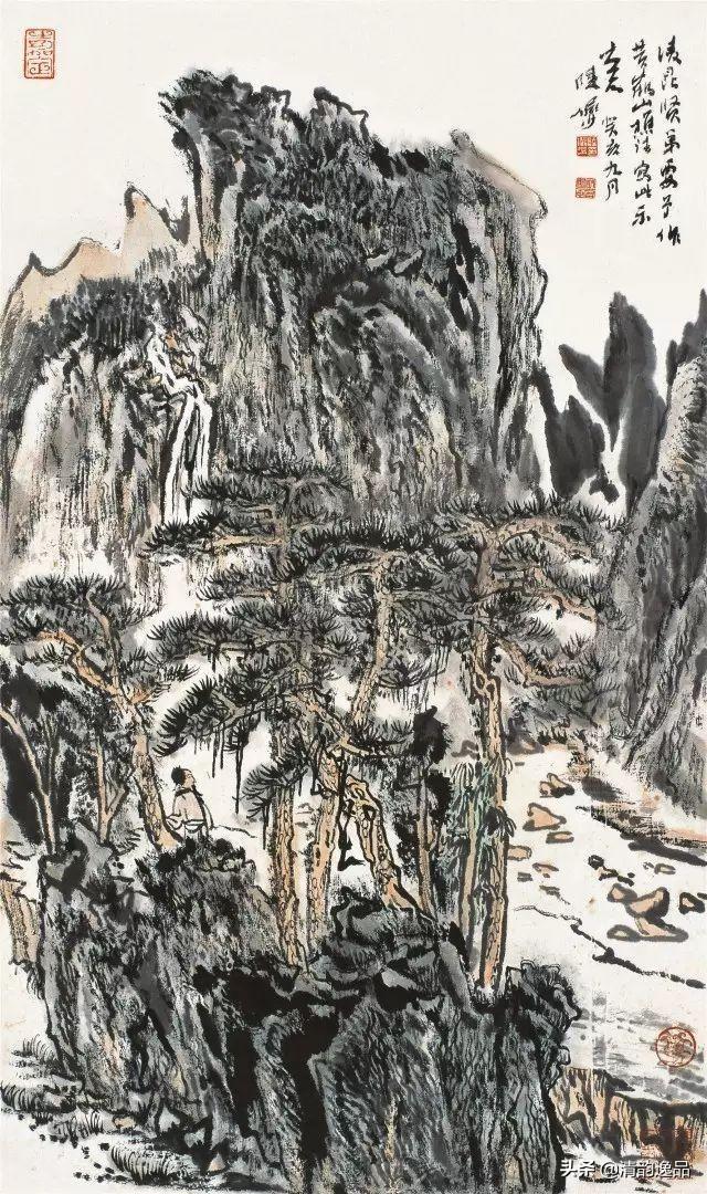 重温大师,一个时代的山水画巨匠,陆俨少先生山水花鸟作品集萃