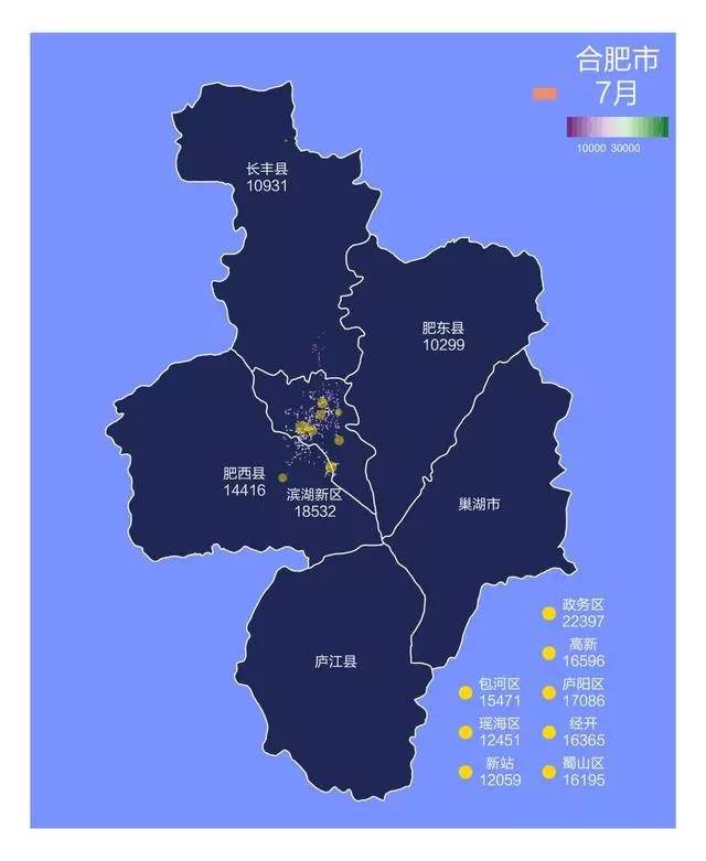 合肥市政务区最热,均价22397元/㎡.