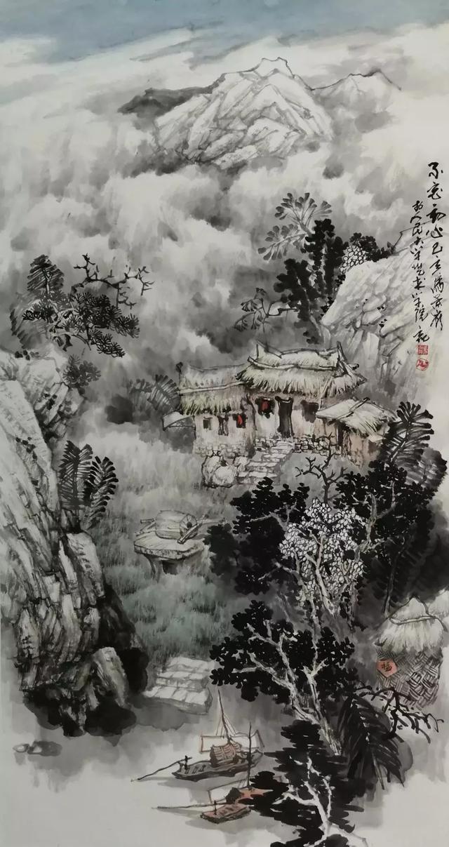 白雪石关门弟子,国家一级美术师马景岭山水画作品欣赏