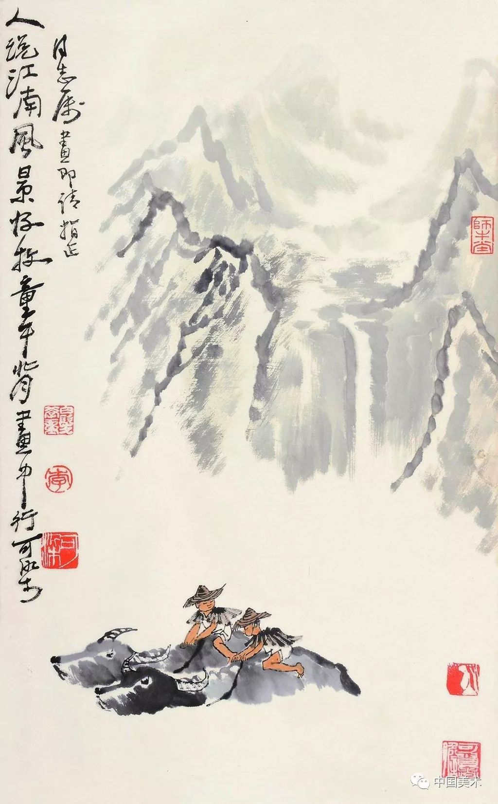 赏李可染高清作品百图学其绘画三字诀