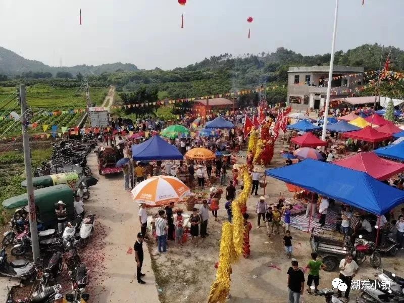 航拍2019年湖东镇华美村(南畔)盂兰盛况