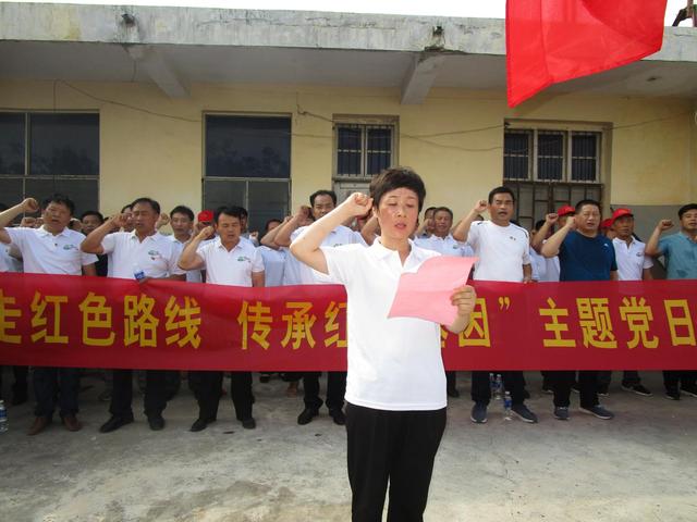 灵璧县朝阳镇开展"重走红色路线,传承红色基因"主题党日教育活动