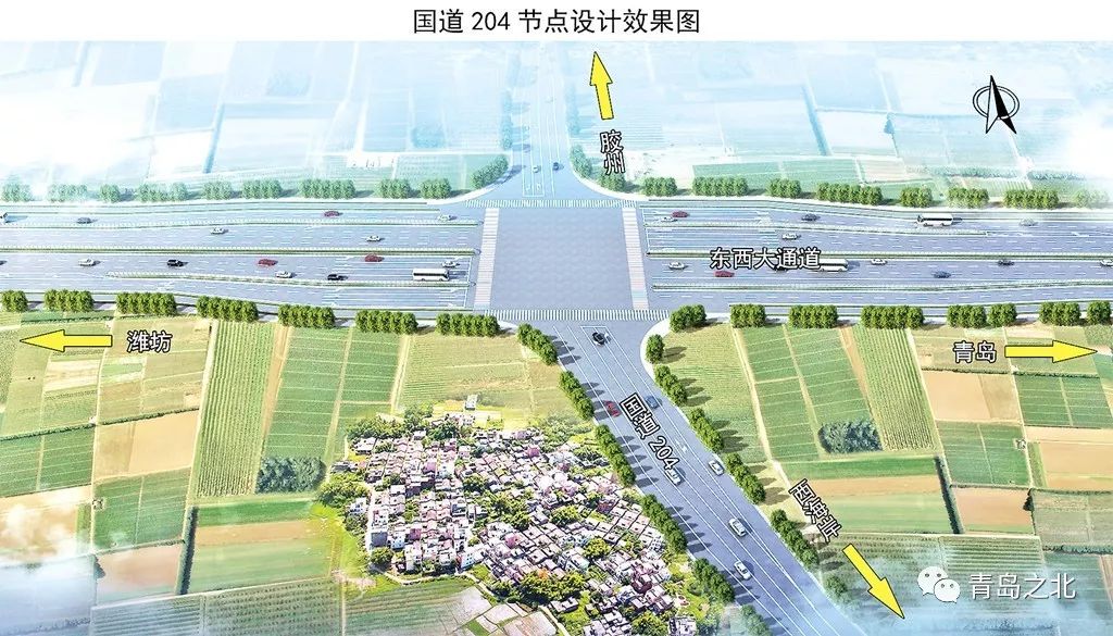 胶州东西大通道,直接进入了原本被丘陵和山地分割开来的胶州西南乡