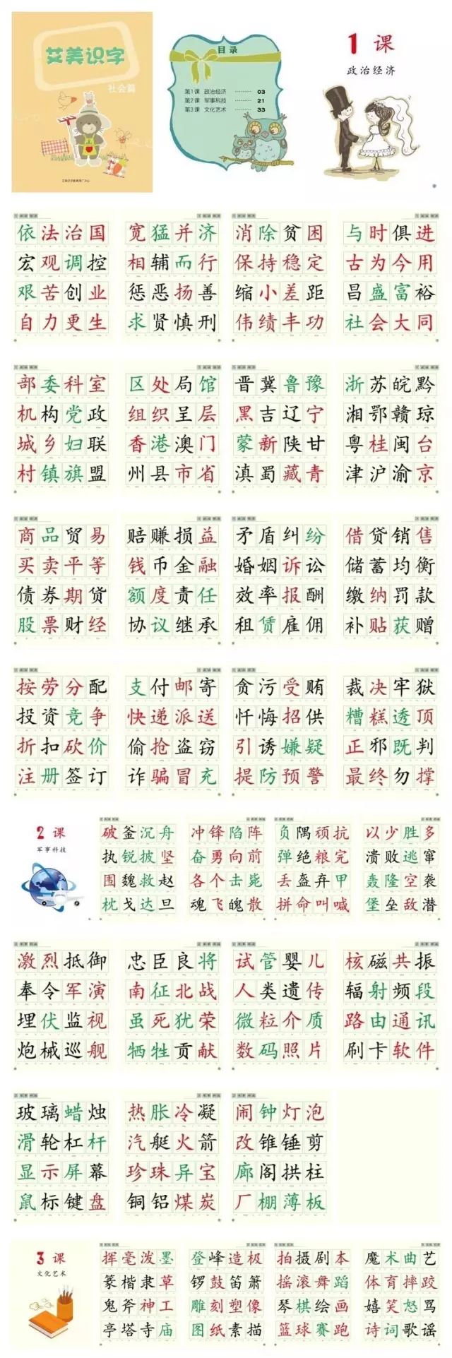 36岁常用两千个不重复汉字