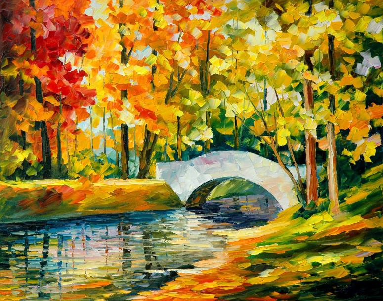 「油画欣赏」白俄罗斯画家leonid afremov高清风景油画作品(一)