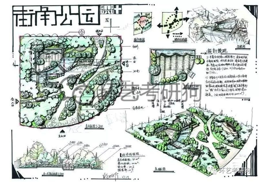 景观快题丨街头绿地/游园景观专题作品集锦-不定期更新