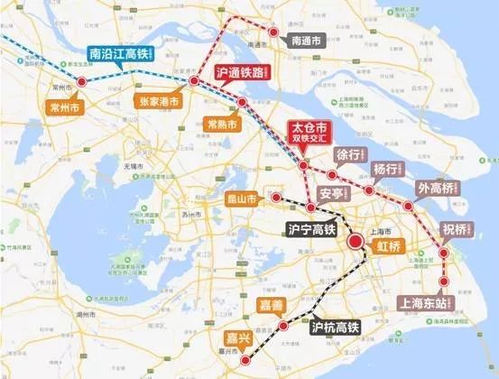 将于2020年6月正式开通,苏南沿江高铁将于2022年以后开通,沪通铁路