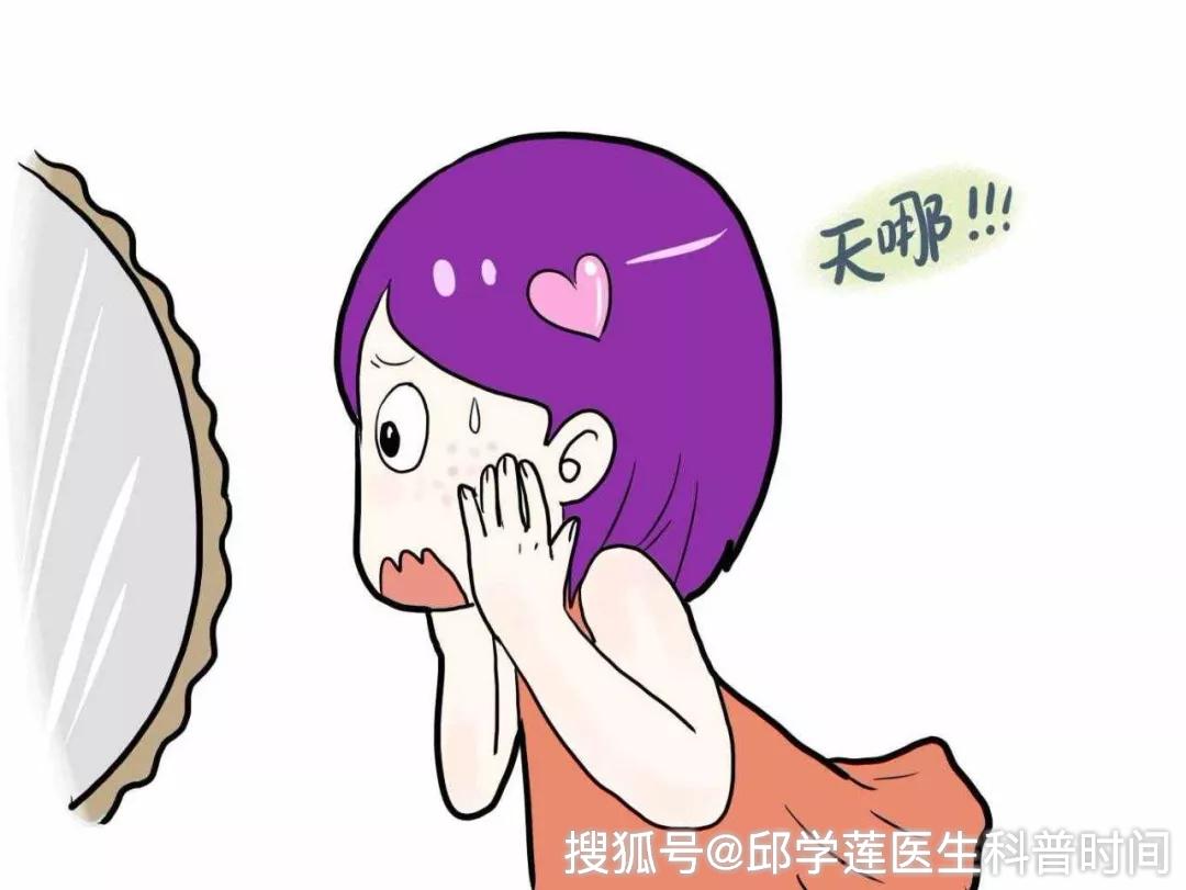 这种"病变斑",往往还伴有脸色发黄,发灰,发暗的症状.