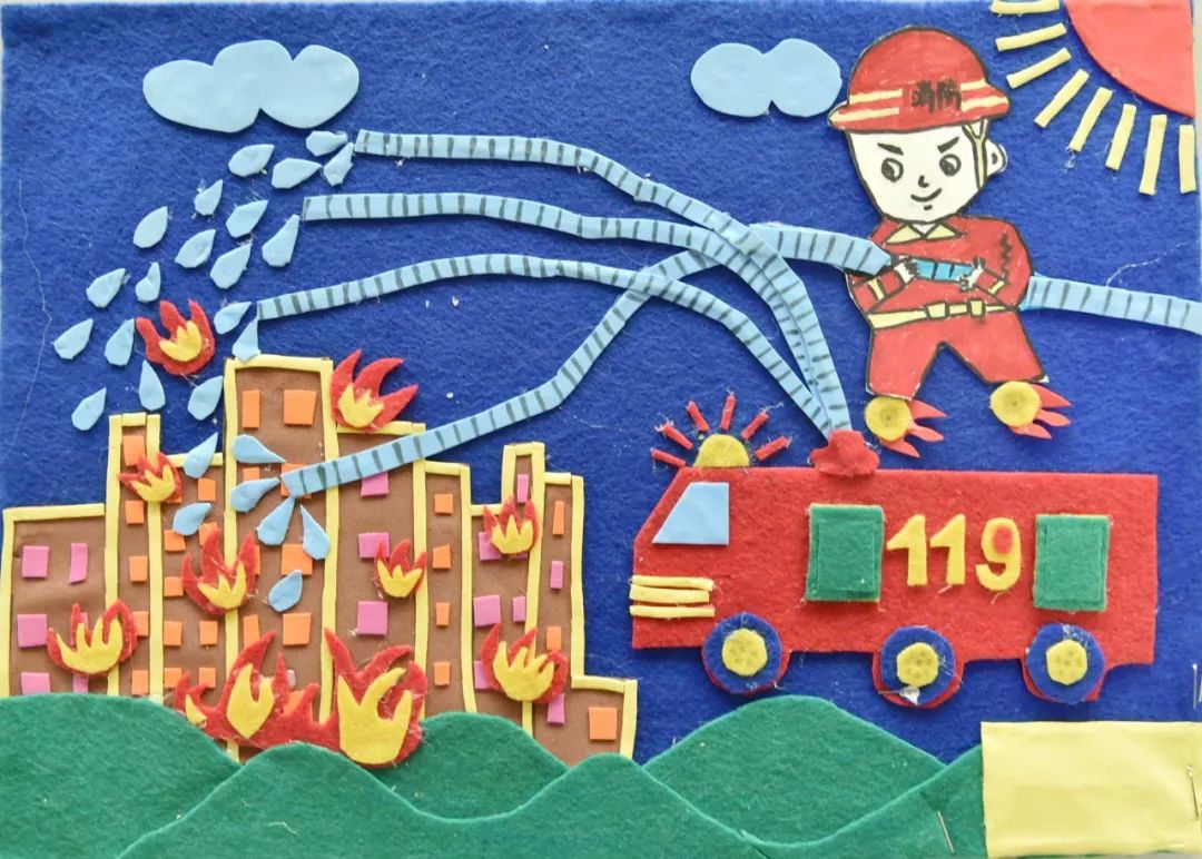 昌吉州"我是小小消防员"消防绘画作品赏析(五)!