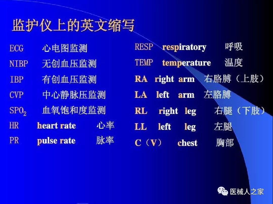 图解心电监护仪的使用及维护值得收藏