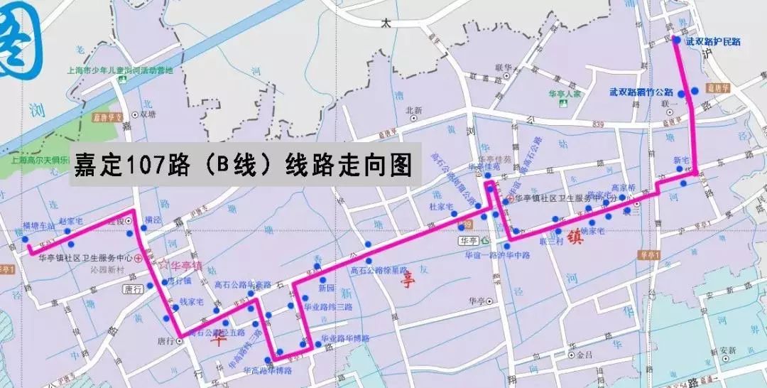 嘉定107路b线线路走向图