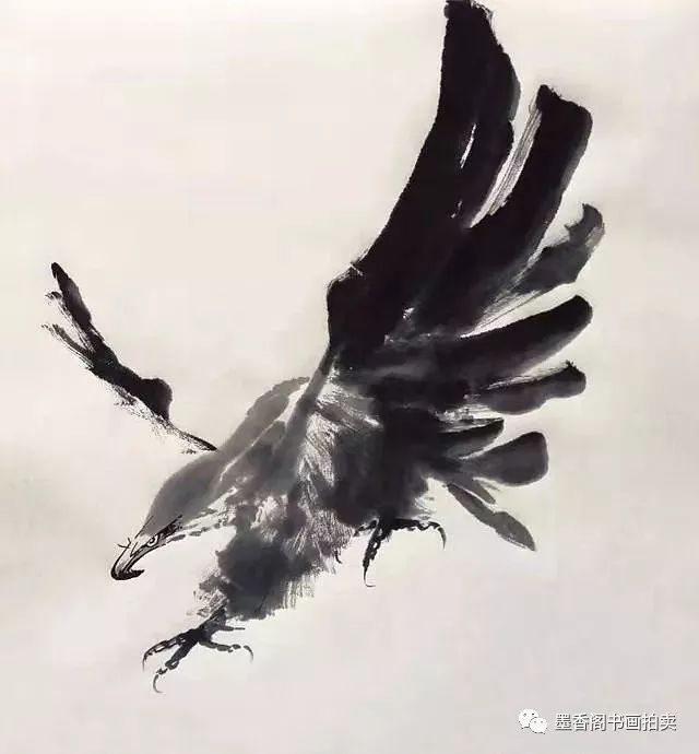 国画技法写意飞鹰的画法