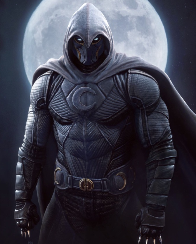 原创《月光骑士》最新概念海报曝光,造型太霸气,网友:漫威版蝙蝠侠