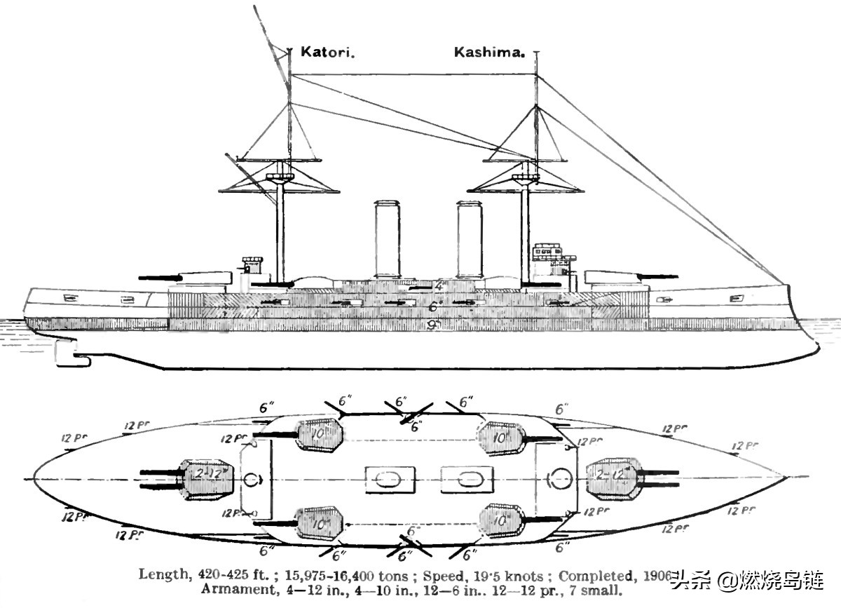 "香取"级战列舰以英国建造中的英王爱德华七世级战列舰为基础,由