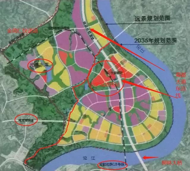 简阳大学城规划示意图