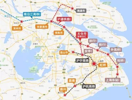 同时,根据规划, 沪通铁路一期 将于2020年6月正式开通,苏南沿江高铁