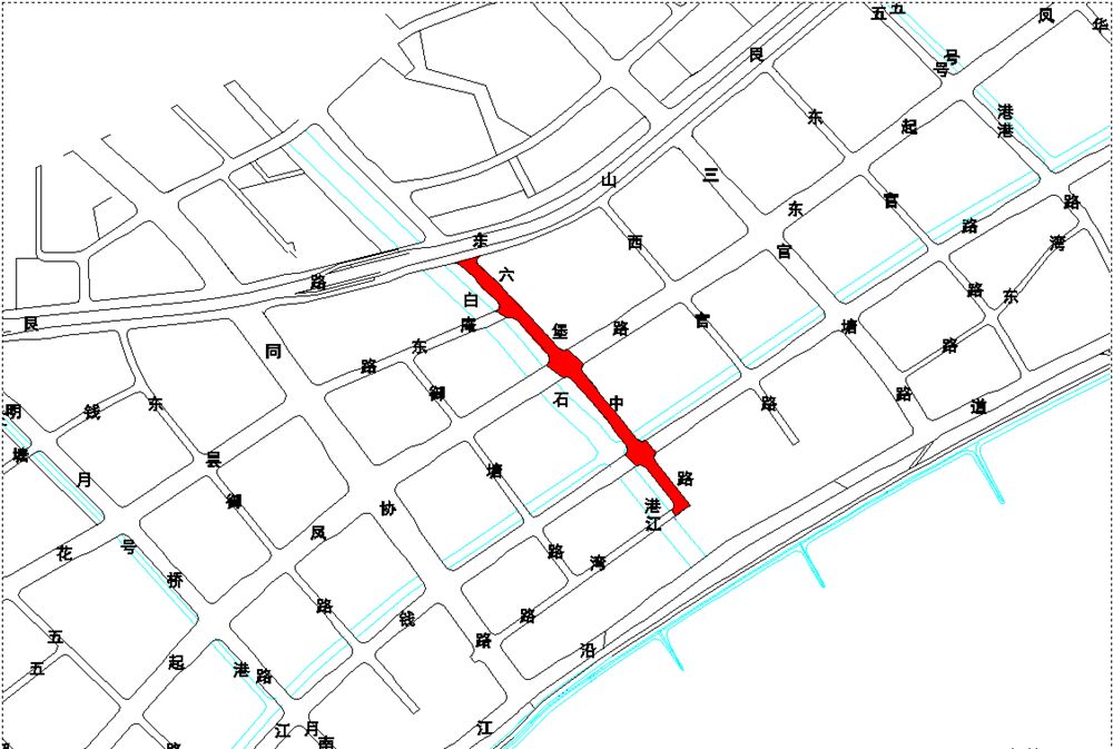 四堡七堡单元六堡中路(江湾路-艮山东路)道路工程顺利开工建设