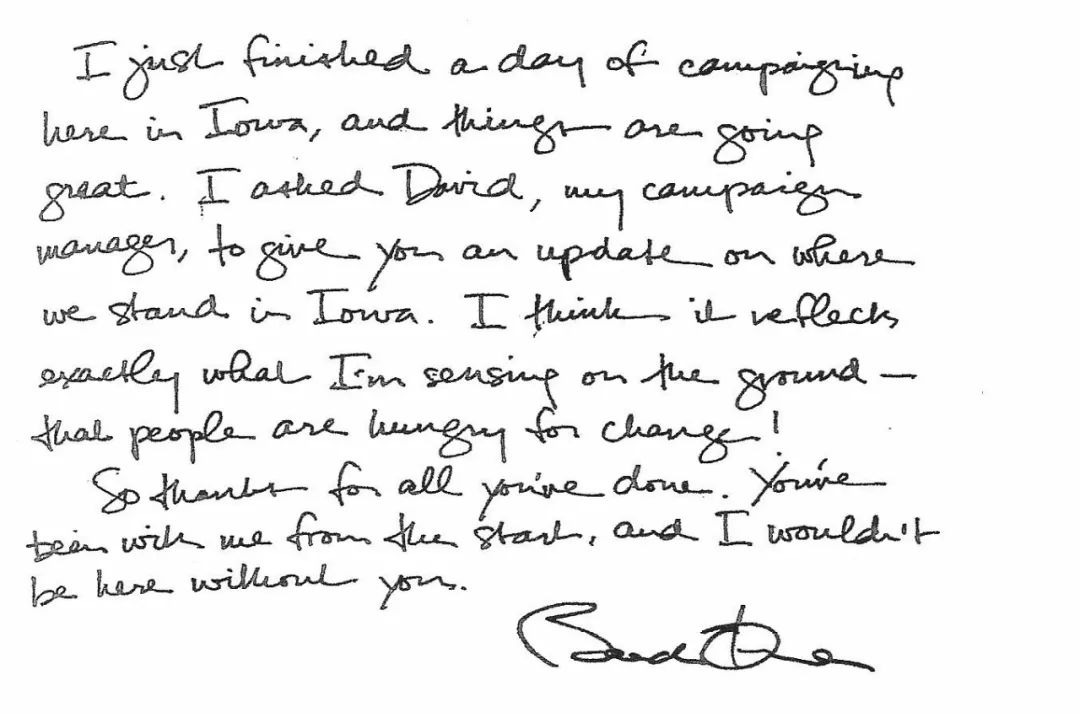 这是美国前总统奥巴马的手写字体.