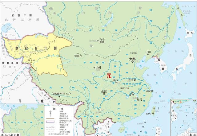 元朝的疆域面积到底多大为何外国和我国画的版本不一样