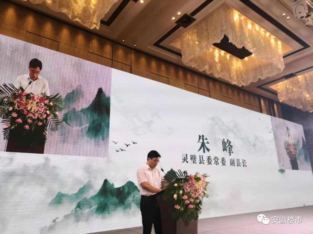 在活动现场,灵璧县委常委副县长朱峰宣布灵璧(合肥)土地推介会正式