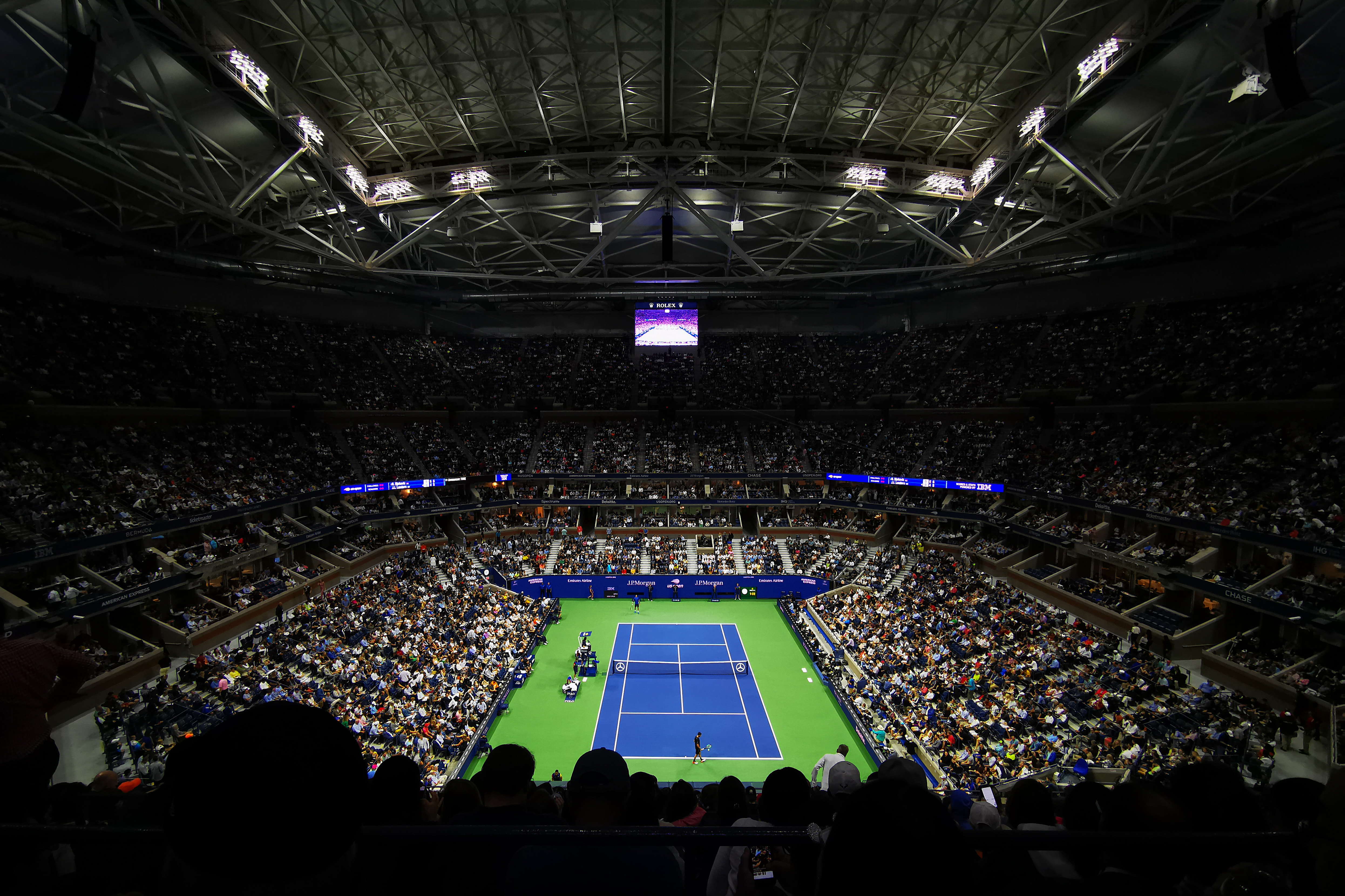 8月28日,在2019美国网球公开赛男单第二轮比赛中,头号种子,卫冕冠军