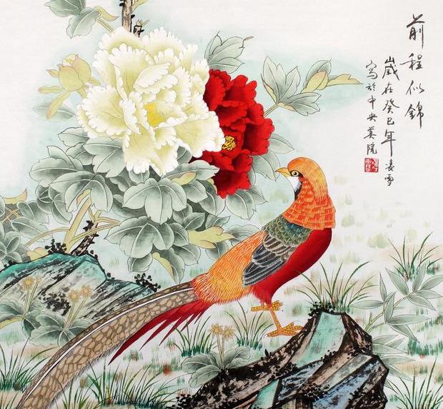 国画●技法:工笔锦鸡基础画法步骤详解