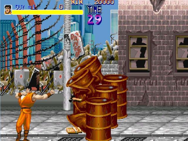 街机游戏《快打旋风》和最终BOSS同归于尽,