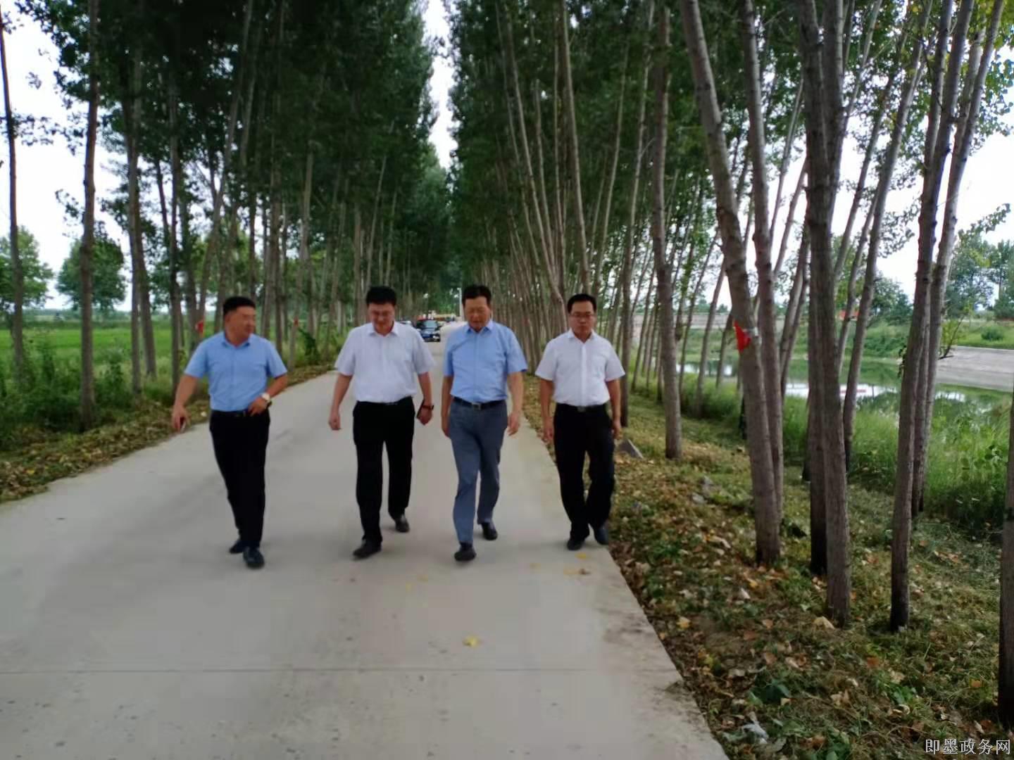 青岛蓝谷高新区即墨区副总河长王宝善到龙华河五沽河巡河