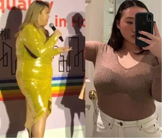 当然,胖姑娘拍照好看离不开身材比例,李喜儿与郑欣宜都是"小头选手"