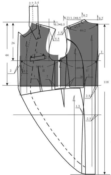 风衣制图_风衣结构制图(2)