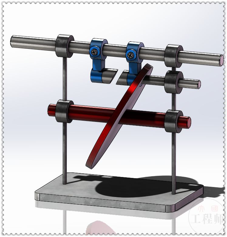 原创用solidworks设计的斜盘往复机构