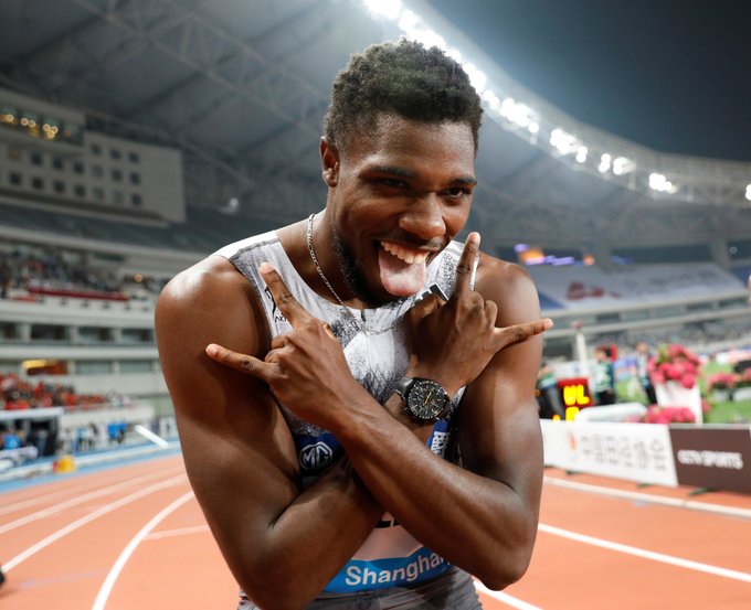 9秒98胜10秒08莱尔斯100米首次战胜加特林他才是当今短跑之王
