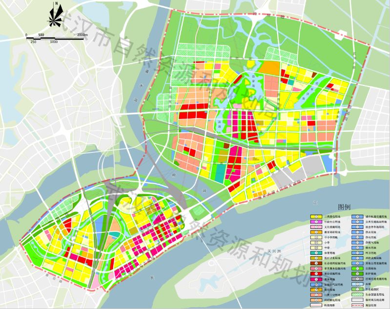 长江新城起步区用地规划图