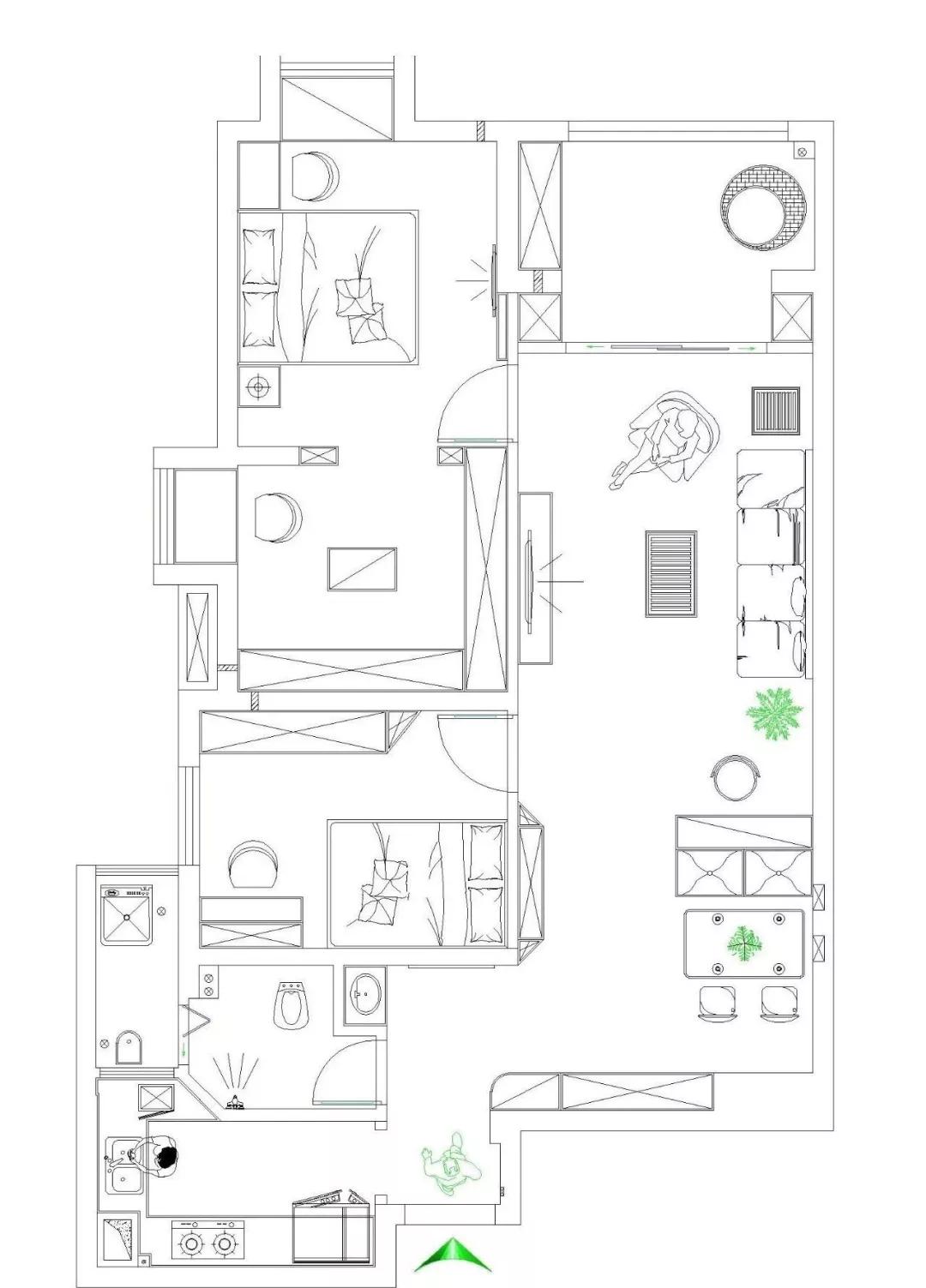 浪漫满屋-地中海格调两居,卡座 吧台,休闲阳台,好不惬意