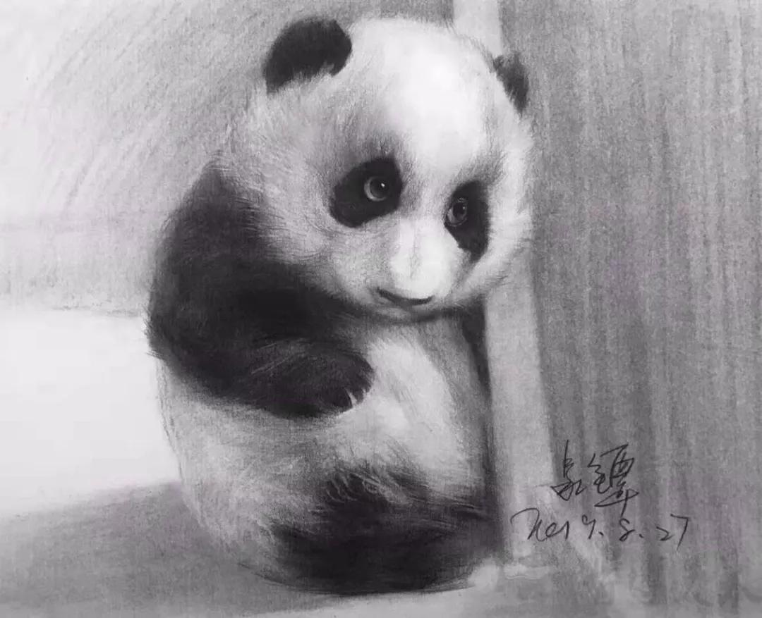 熊猫的绘画-5熊猫耳朵和手臂画法-悠然布语