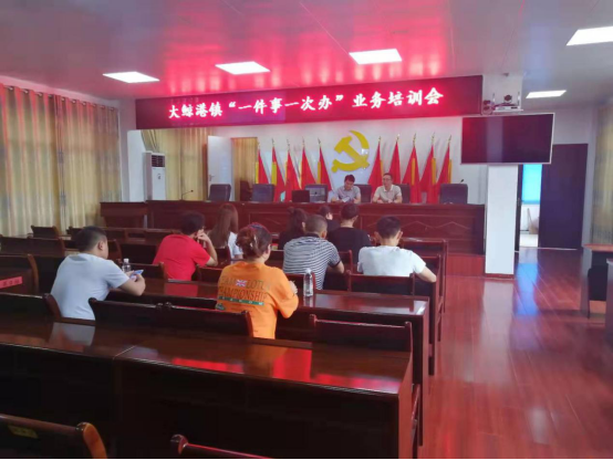 安乡县大鲸港镇召开"互联网 政务服务"暨"一件事一次办"业务培训会