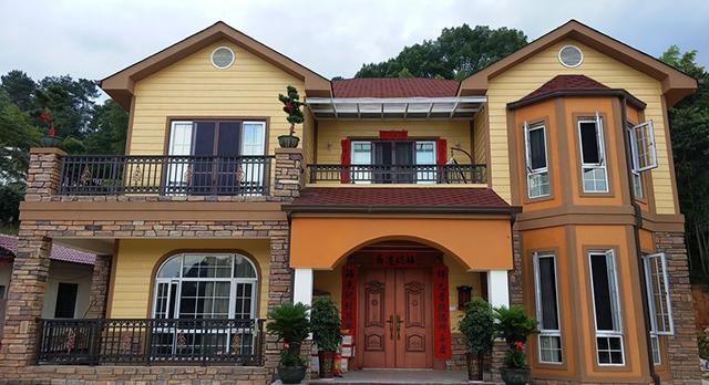 全村小伙自建三层豪华别墅,成为地下室,自带农村焦点如何层家乐酷做三别墅图片