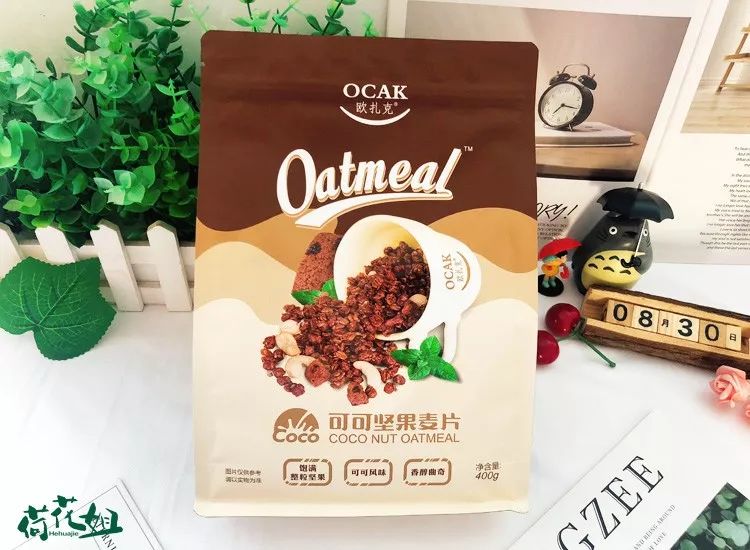 荷花姐新品欧扎克混合麦片系列榴莲可可坚果水果坚果酸奶果粒玫瑰草莓