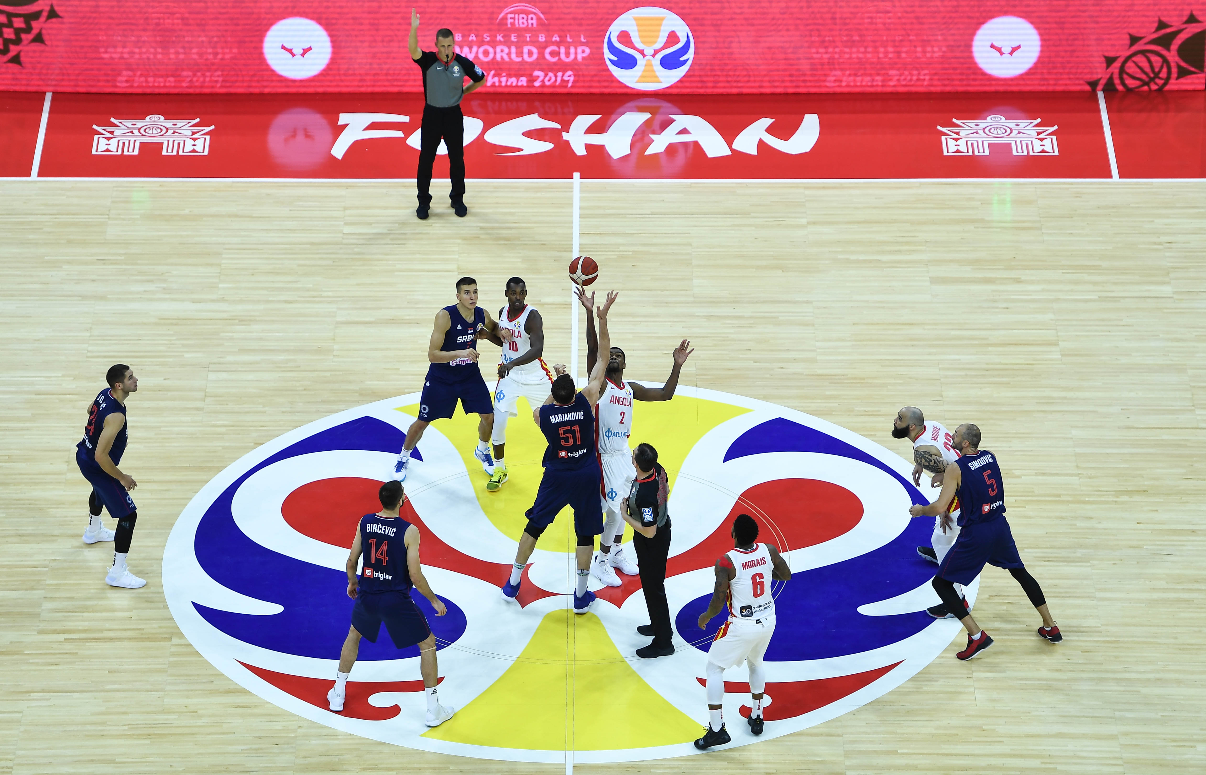 篮球丨世界杯小组赛：安哥拉队胜塞尔维亚队