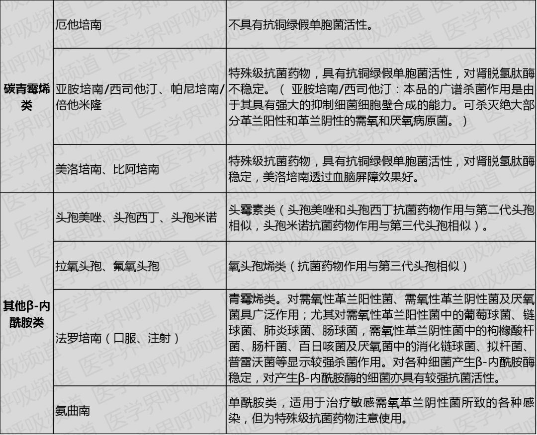 一张表格从抗菌药物类别,药学特征以及主要特点,概括目前最新最全