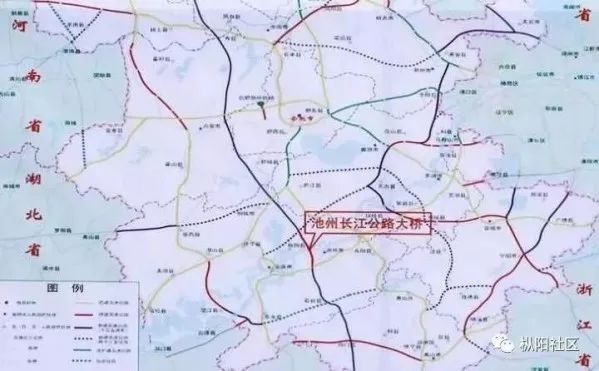 会宫镇,顺接济南至祁门高速公路六安——枞阳段,与规划的北沿江高速