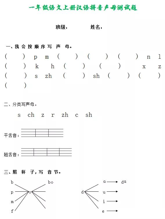 声母简谱_声母韵母表图片