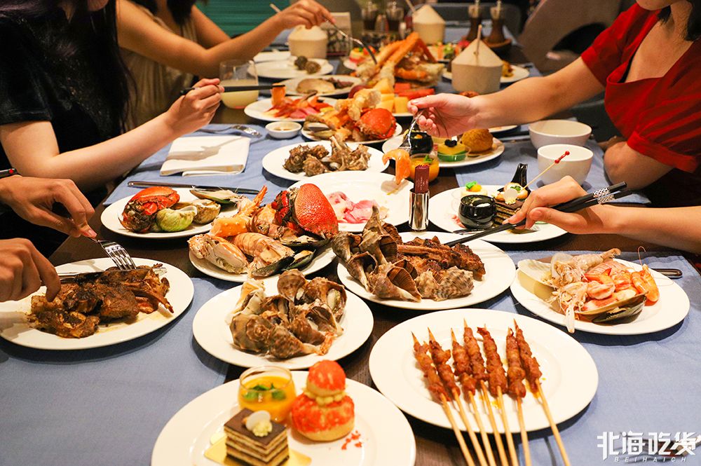 银滩皇冠假日酒店海鲜自助餐来了148元位无限吃