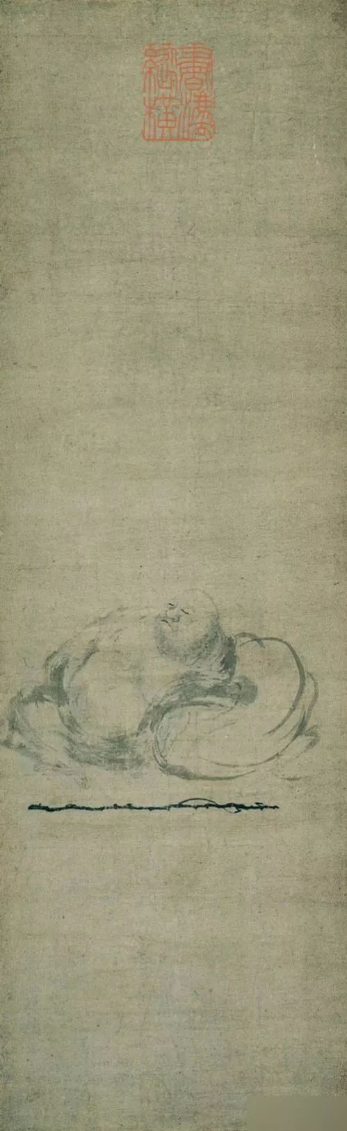 大师笔下的"布袋和尚",愿君笑口常开,大肚能容天下事!_梁楷
